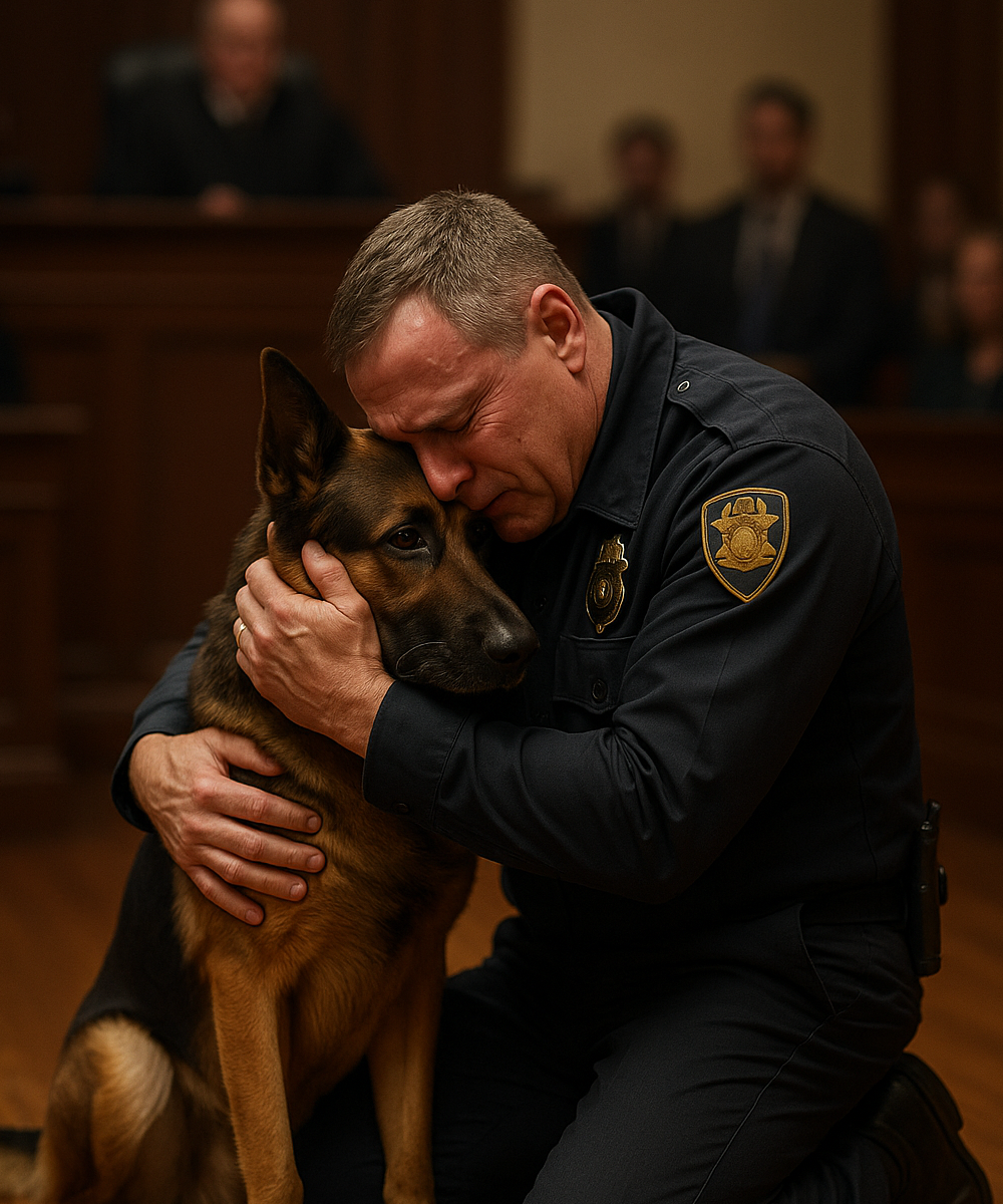 police officer and dog