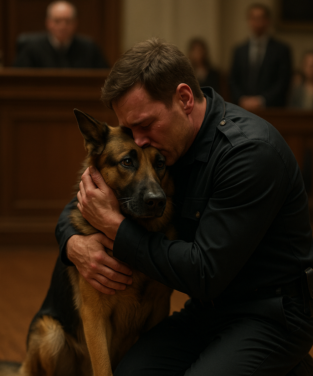 police officer and dog