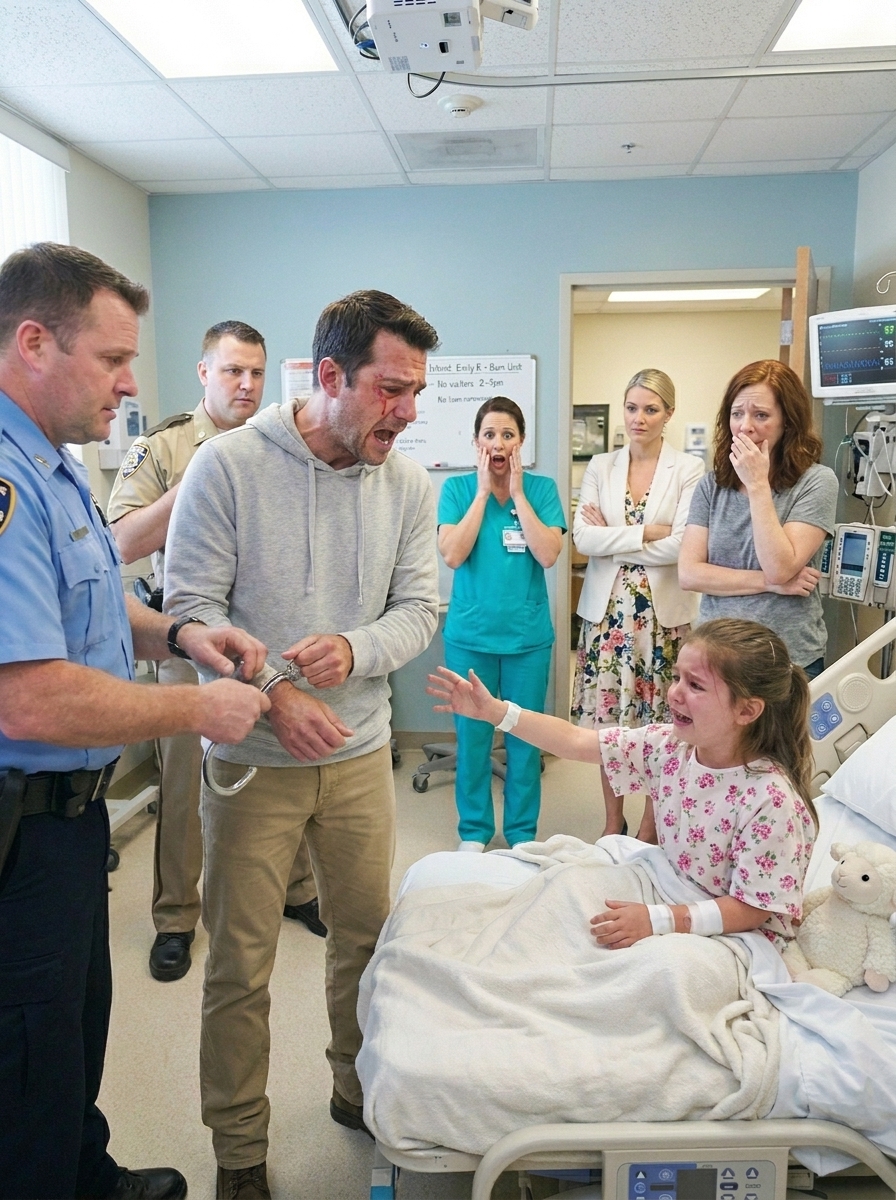 My B.u.r.n.e.d 6-Year-Old Daughter Whispered, “Mommy Kate Did It” From Her Hospital Bed—Then Police Handcuffed Me For The Cr!me. But One Hidden Blue Phone Exposed A Chilling Betrayal, A Twisted Setup, And The Family Secret That Changed Everything Forever…